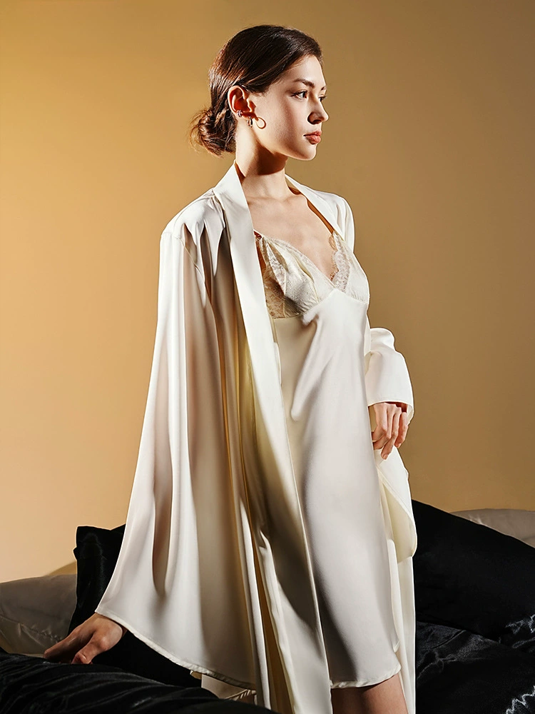 Ищите кружевную ночную юбку с подтяжкой Женская сексуальная треугольная подставка для кожи Тонкая шелковистая пижама шелковистая ночная одежда высокого уровня