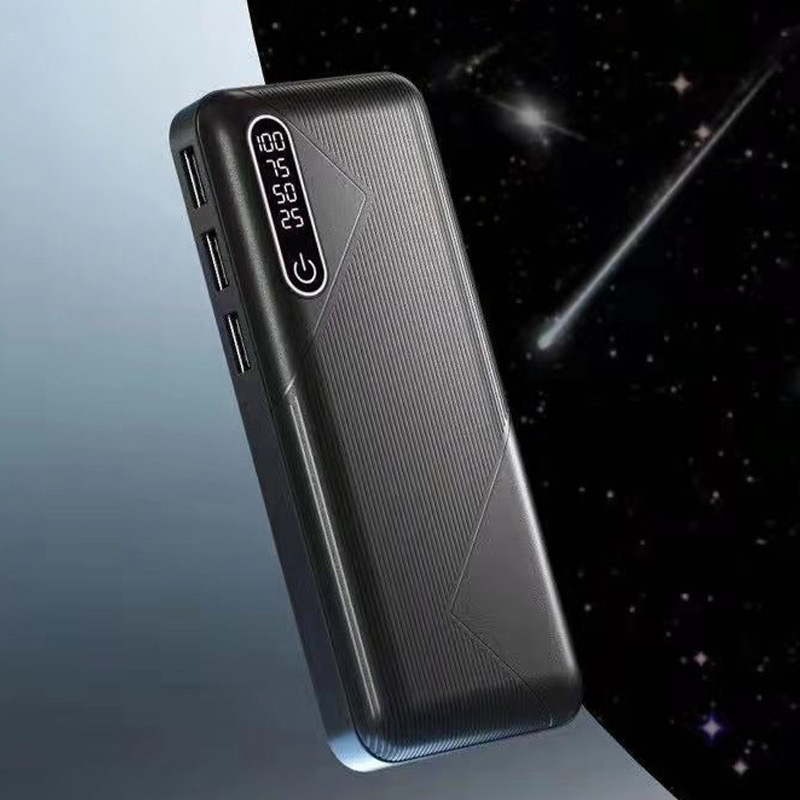 Compartir tres líneas de carga tesoro de pantalla digital porosa salida portátil fuente de alimentación móvil teléfono móvil batería de litio universal de gran capacidad