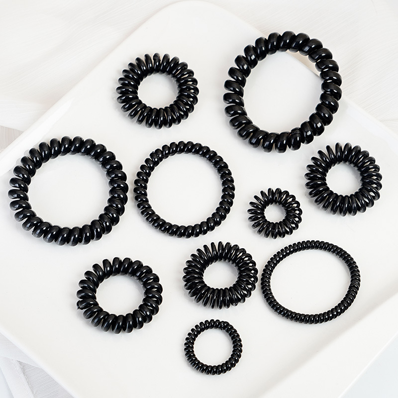 Factory Korean thick telephone line Hair ring hair rope head rope rubber band Simple small thin telephone rope hair accessories