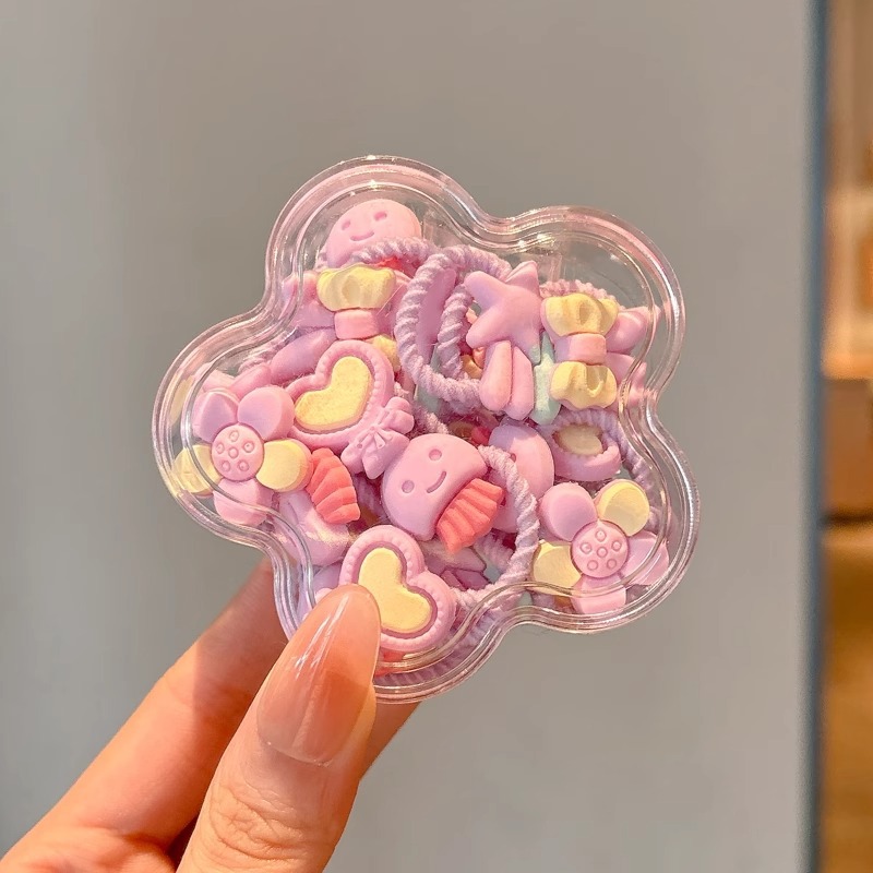 Cuerda para el cabello pequeña de color, cuerda para la cabeza, linda cuerda para el cabello de cola de caballo para niños, niña bebé, alta elasticidad, sin dañar el cabello, tocado de banda de goma