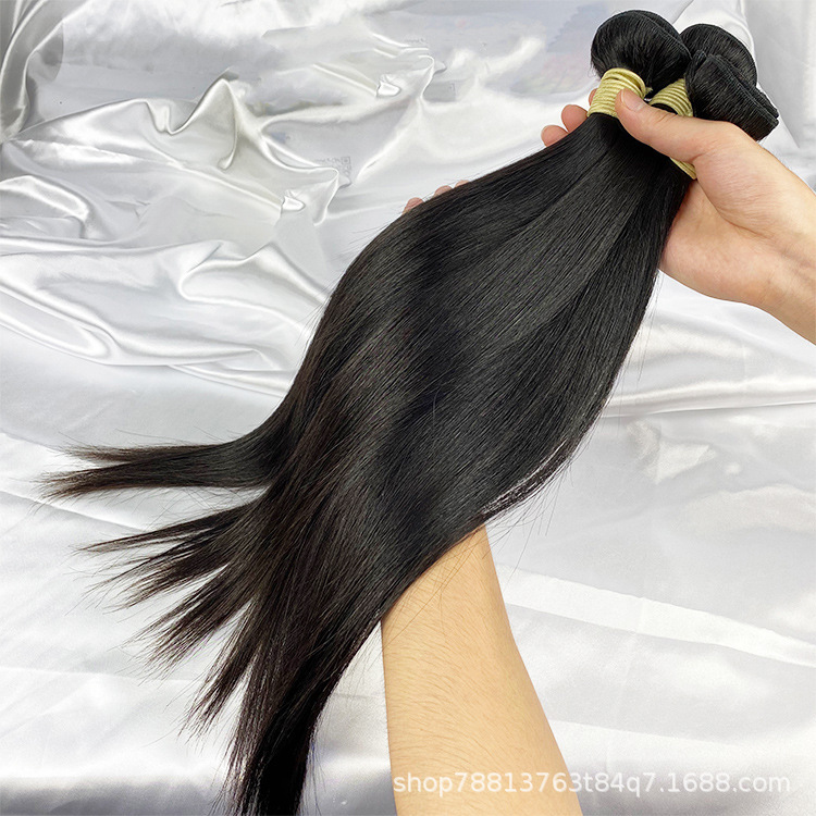 8A 巴西发 straight hair weave bundles 真人头发帘压色直条