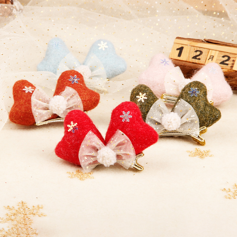 Nueva Navidad decoraciones fieltro arco horquilla Navidad Festival adultos niños Fotografía accesorios para el cabello tocado