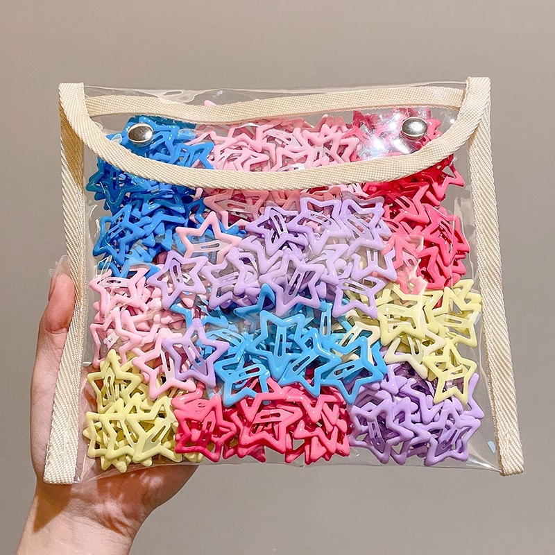 Pin de cabello de color estrella de pentacos pin de cabello de niñas pin de cabello lateral pin de cabello de dopamina pin de cabello pin BB pin