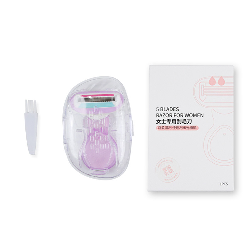 TH5004 대형 비누 헤드 5겹 블레이드 짧은 보라색 상자
