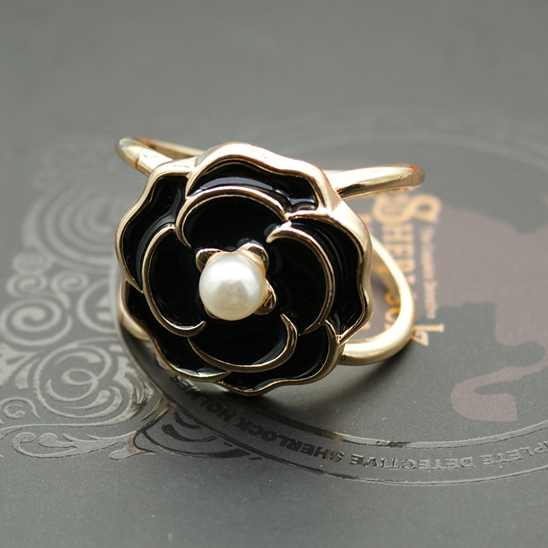 De gama alta de seda bufanda hebilla Camelia de doble uso de la decoración grande bufanda chal hebilla abrigo cinturón hebilla de joyería en la acción al por mayor