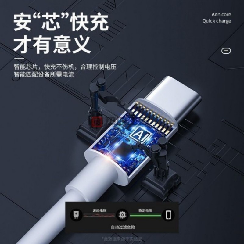 充電器データケーブル 急速充電 1.5m 双頭 Type-C 充電ケーブル ホットアーティスト/X10|undefined