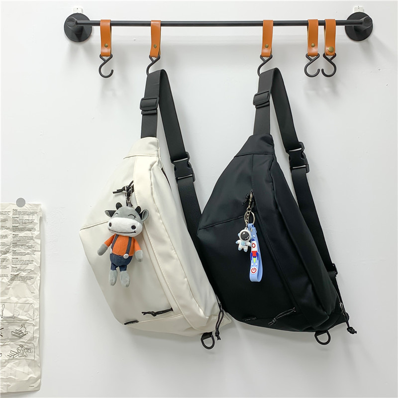 王一博同款大容量机能胸包男胸前包简约尼龙百搭斜挎潮女挎包情侣