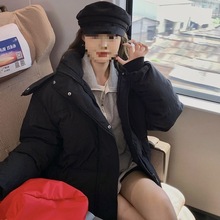 2025冬工装加厚棉服女外套爱心贴标羽绒棉衣棉服中性情侣装棉袄潮
