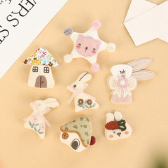 韓国生地キノコブローチアクセサリーかわいいウサギのペンダント装飾頭飾りヘアピン diy アクセサリーアクセサリー義烏
