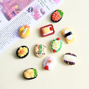 Small food play, family toy, fridge magnet, material, handmade