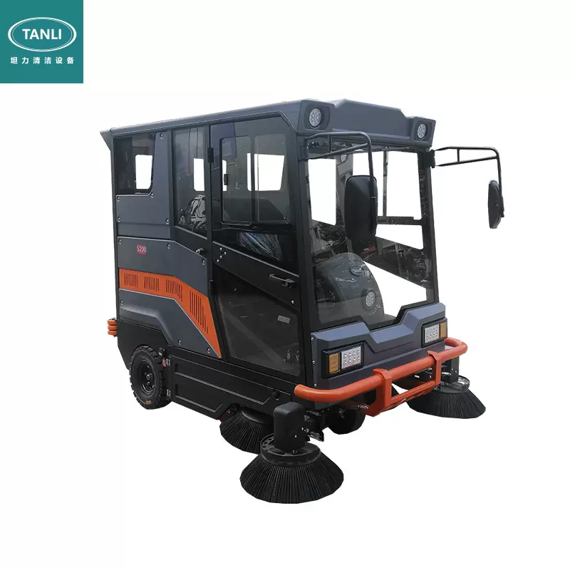 坦力工业商用S200全封闭驾驶式小区户外厂区扫地机清扫车洗地机