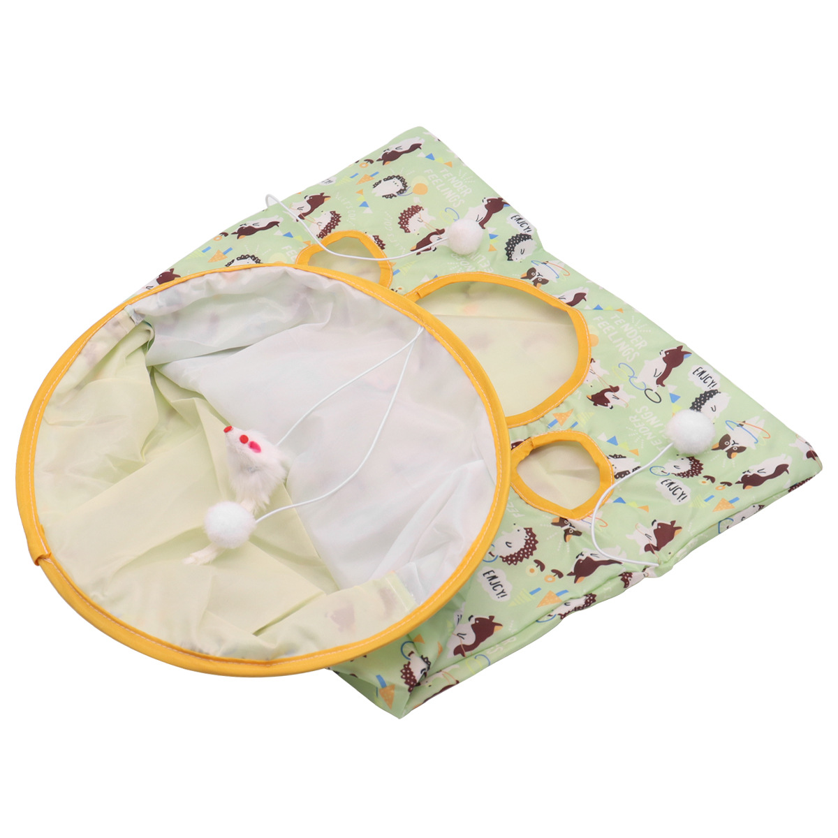 Nuevos juguetes para gatos para mascotas, auto-oprimidos, bolsas de perforación de gatos, túneles, agujeros de perforación de gatos, suministros de canal de gatitos resistentes a las mordeduras