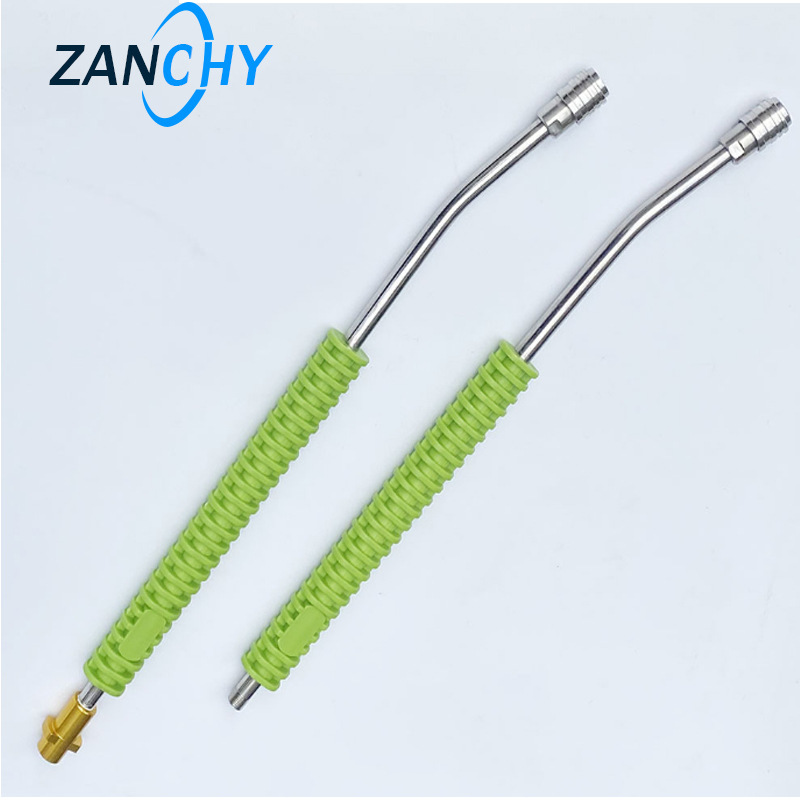 不锈钢自锁快速接头加长杆55厘米护套杆快插高压水枪加长杆延长杆