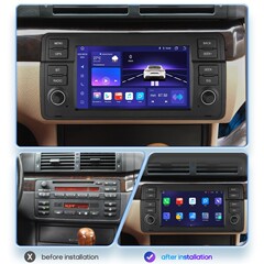 Suitable for BMW E46, Android 10.0, with physical buttons, 7-inch navigation car GPS backup camera integrated system