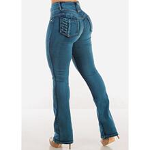 E 40234 Boot Cut High Waist Denim Jeans ��������ţ�п�
