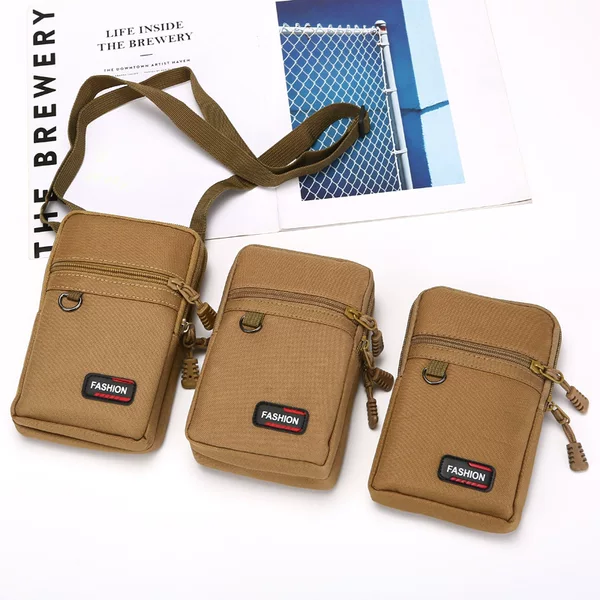 New Men's mobile phone waist bag multi-functional belt waist bag outdoor leisure shoulder messenger bag cross-border waist bag wholesale