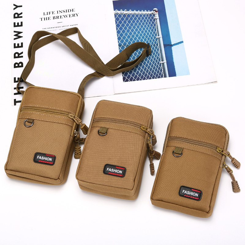 New Men's mobile phone waist bag multi-functional belt waist bag outdoor leisure shoulder messenger bag cross-border waist bag wholesale