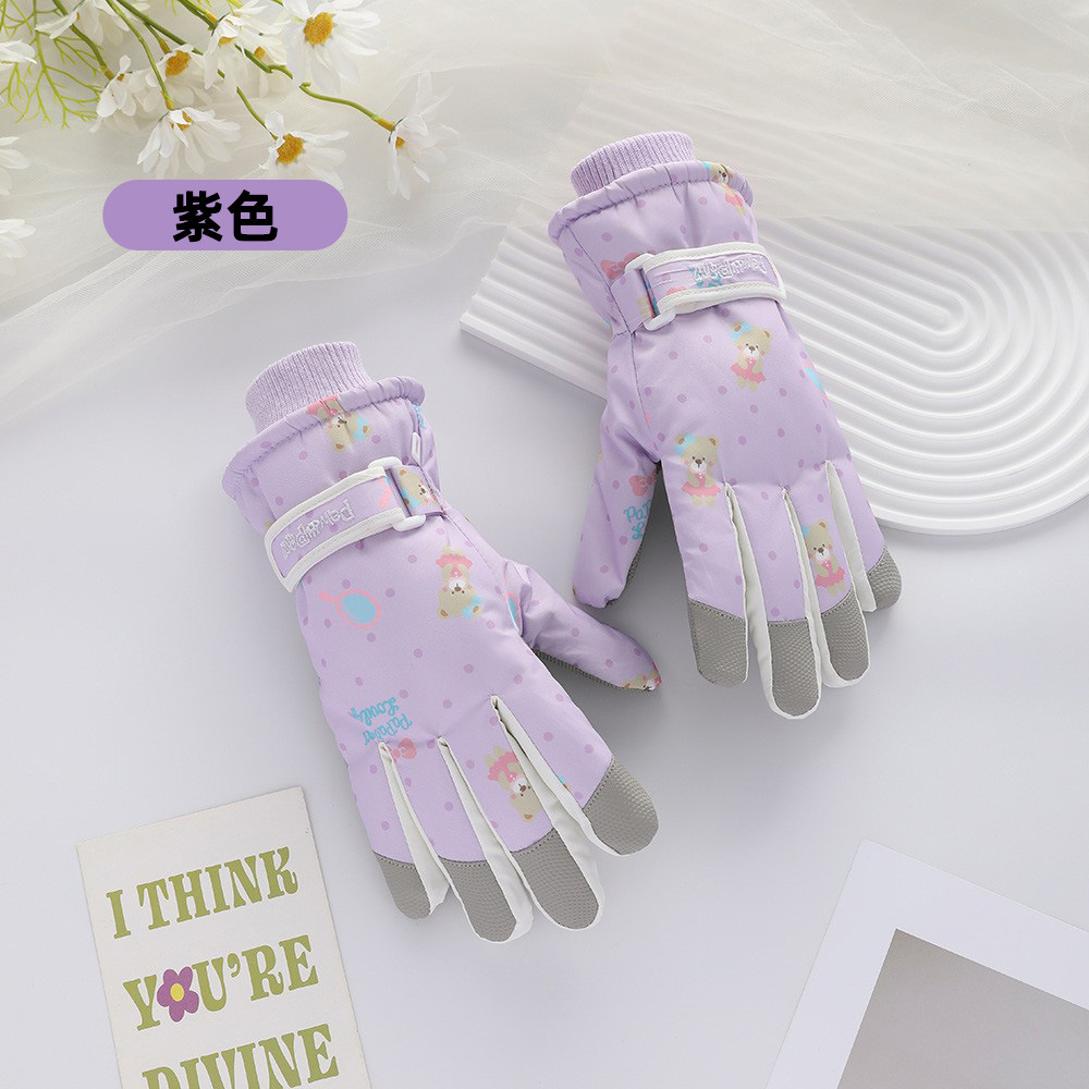 Guantes de esquí para hombres y mujeres en invierno, resistentes al viento y al frío, guantes cálidos con forro polar y engrosados, guantes antideslizantes con pantalla táctil para ciclismo al aire libre