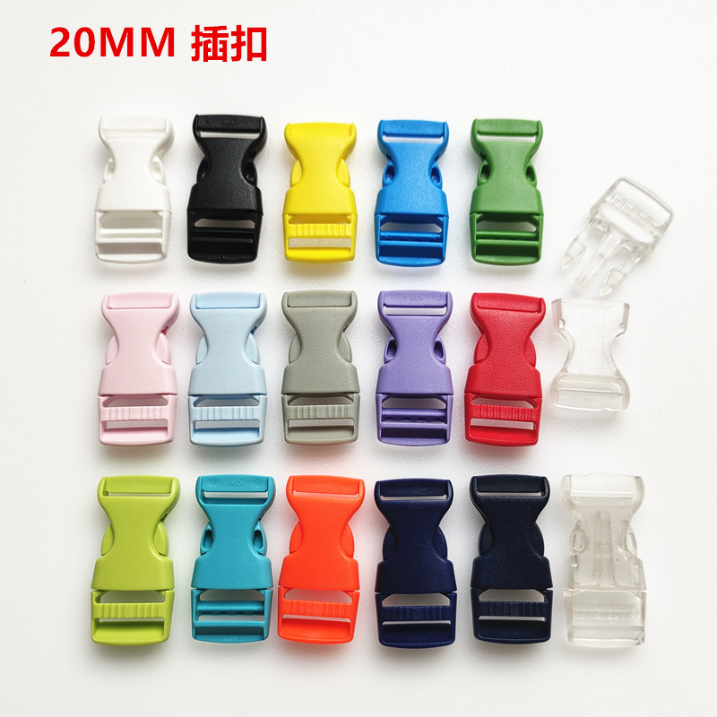 Hualian KAM 20MM (6 points) color plastic safety buckle luggage buckle buckle strap buckle pet rope buckle Hualian KAM 20MM (6 points) color plastic safety buckle luggage buckle buckle strap buckle pet rope buckle