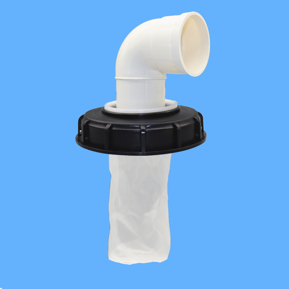 DN75 Barril de tonelada IBC transfronterizo DN110 Cubierta de filtro de plástico Cubierta de filtro 163mm con malla de filtro Cubierta de barril DN150