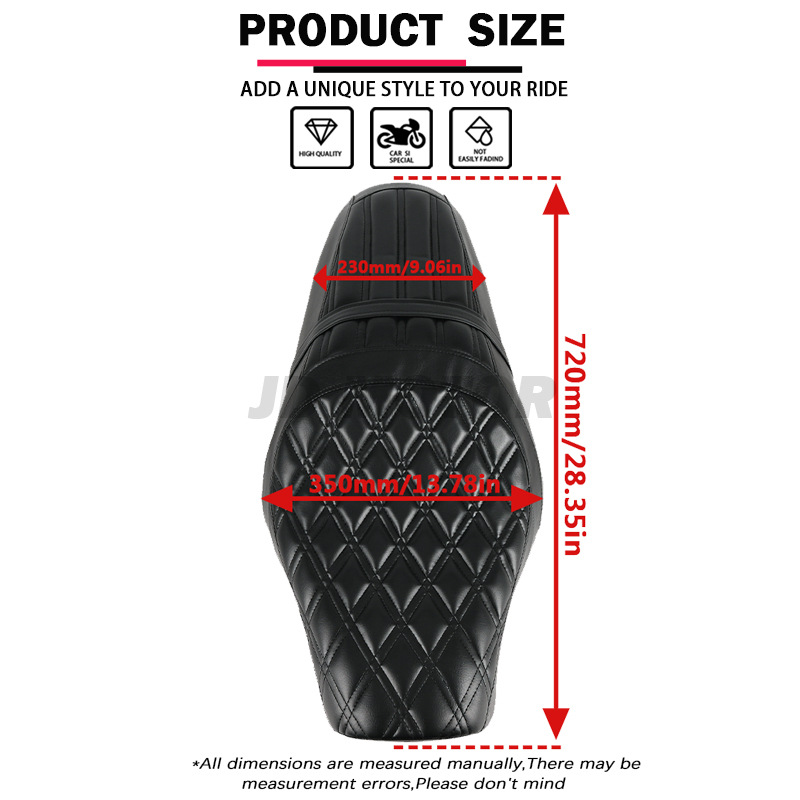 Suitable for Harley Xl883 1200 X48 Modified Seat Cushion Double Seat Cushion Front and Rear Integrated Seat Cushion One-Piece Seat Cushion
