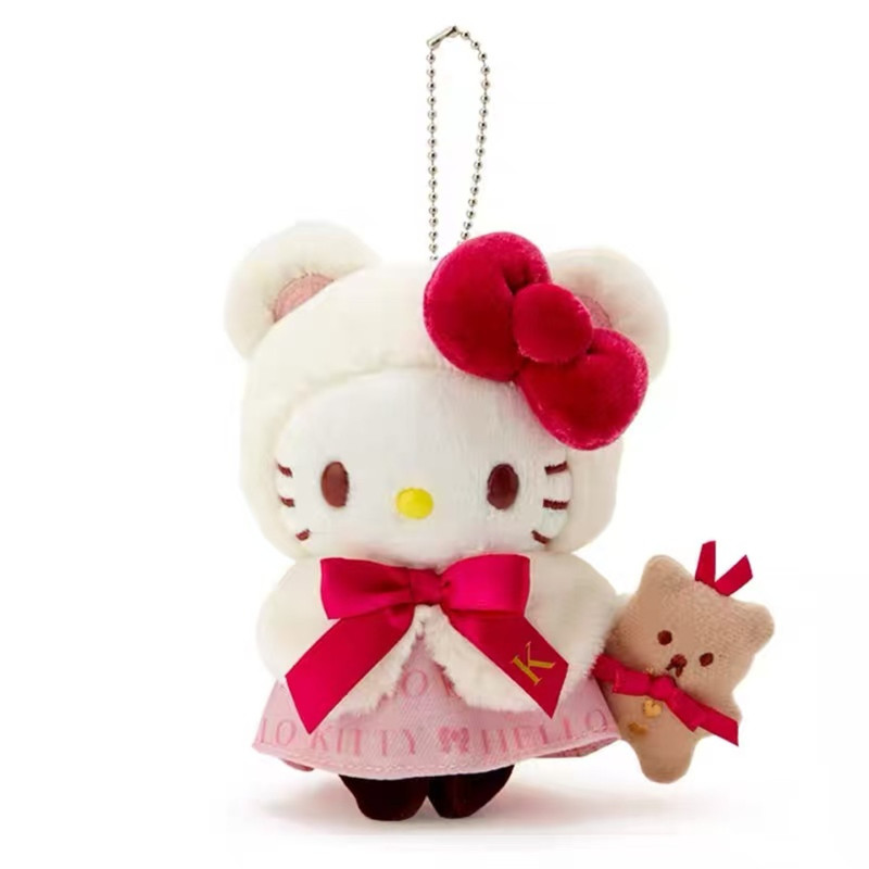 生日纪念限定凯蒂猫KT小熊头可爱毛绒公仔玩偶小挂件包包饰品娃娃|undefined