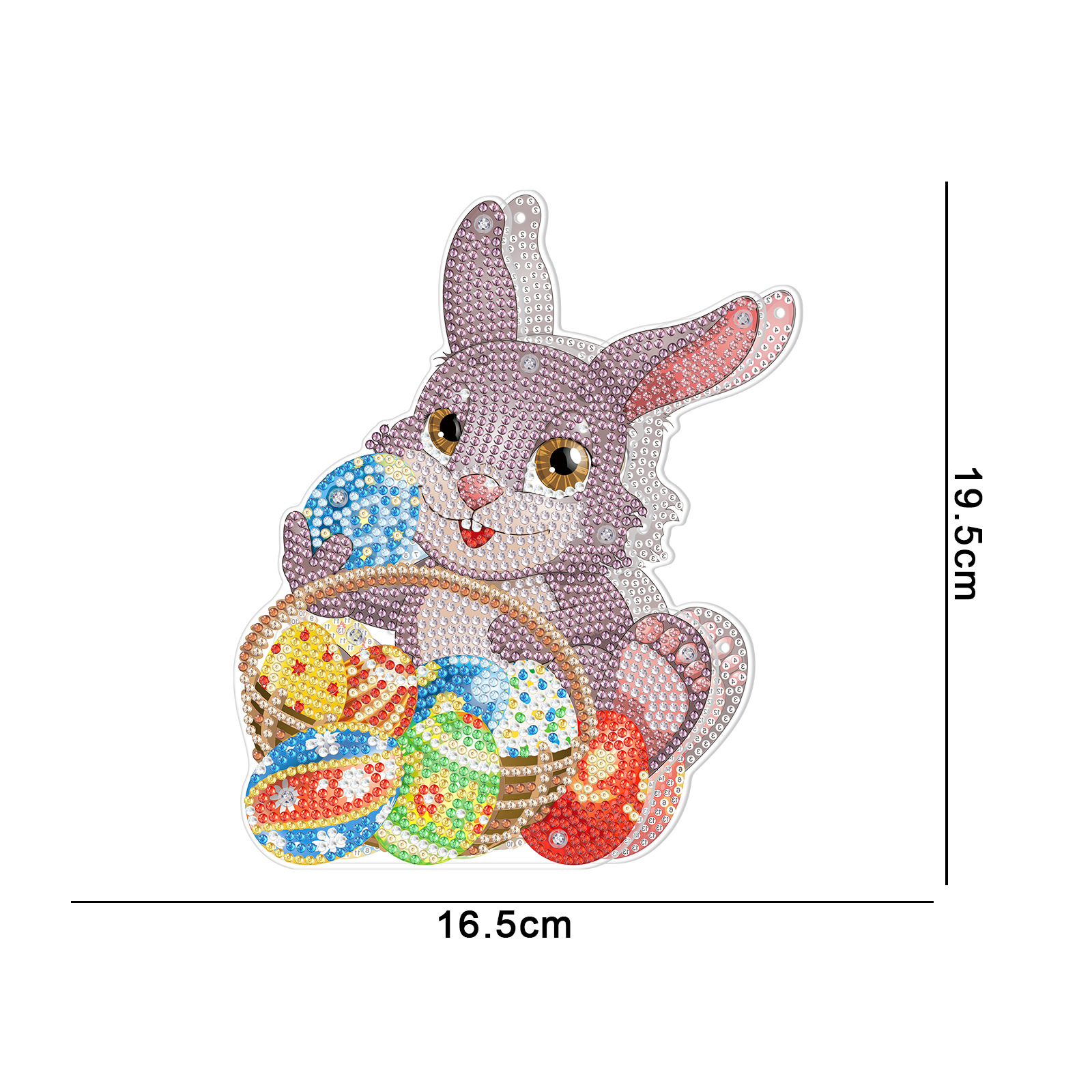 Accesorios para pintura de diamantes, pintura de diamantes de Pascua, lámpara decorativa DIY, aplique de diamantes hecho a mano, luz nocturna de conejo