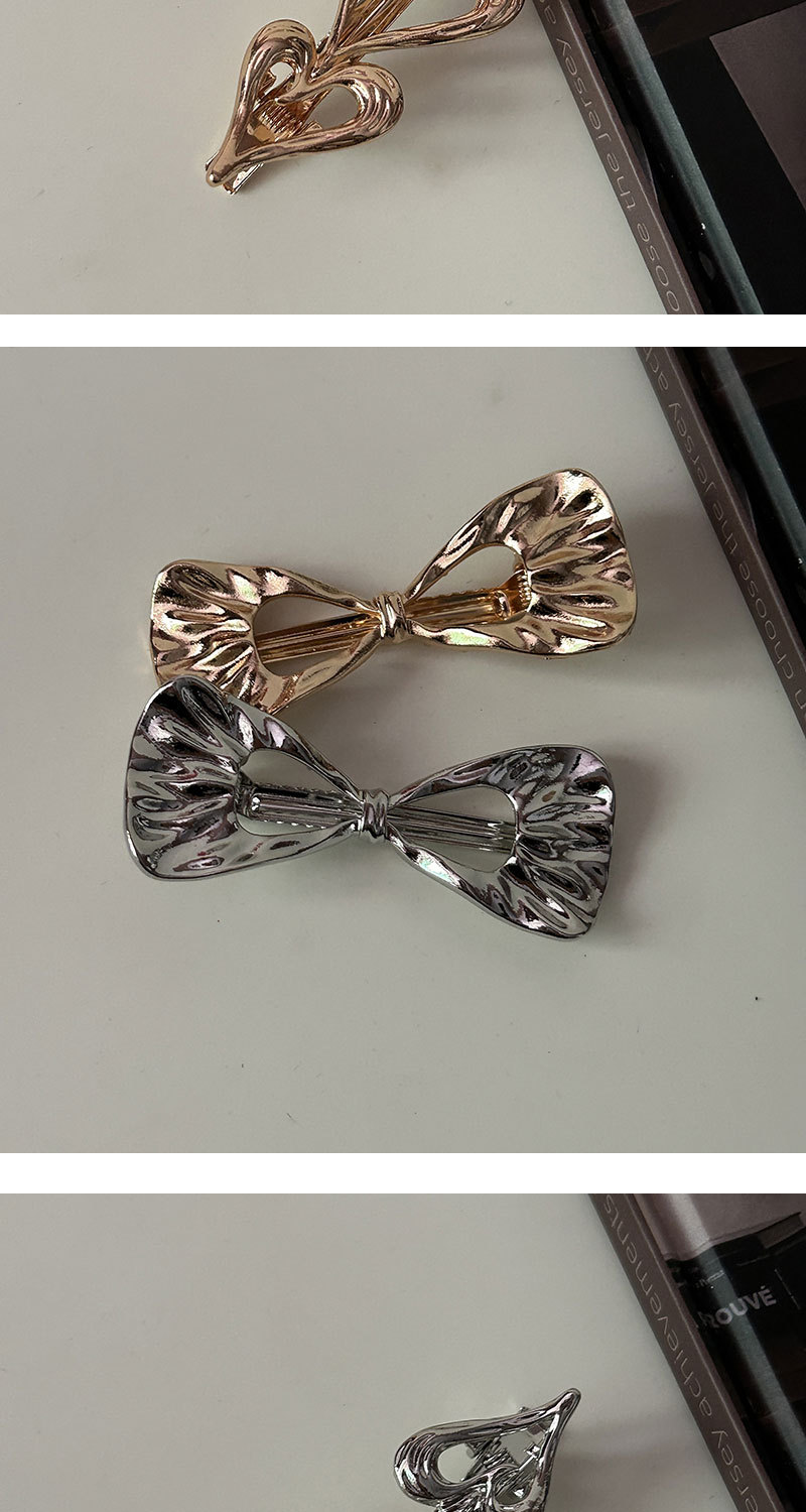 16g Weight Hair Clip Hair Accessories Type 1 Piece Quantity Daily, Shopping Occasion Elegant Lady Heart Shape Bow Knot Metal Hair Clip