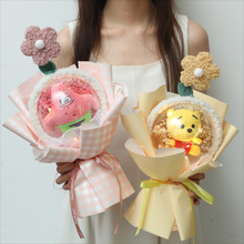 玩偶草莓熊波波球花束圣诞情人节创意送女友毛绒卡通花束可爱礼盒