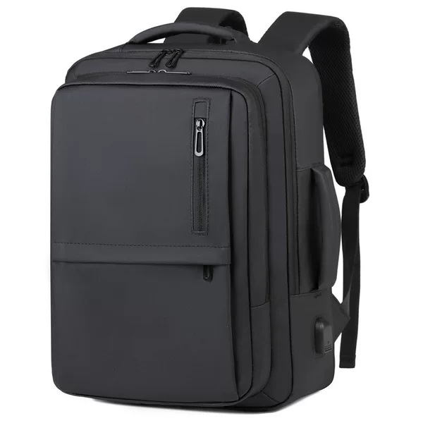Cross-Border Leather Film Backpack, Large-Capacity Business Travel Backpack, Water-Repellent, Multi-Functional Commuter Backpack, Computer Backpack