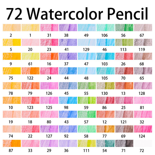 Factory direct sales 72 colored pencil tin box set for coloring and filling color lead hand-painted graffiti 72 water-soluble color pencils