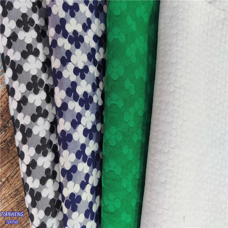 H-83#双层双面四叶花提花 男女西装外套 箱包沙发舞台戏服面料现