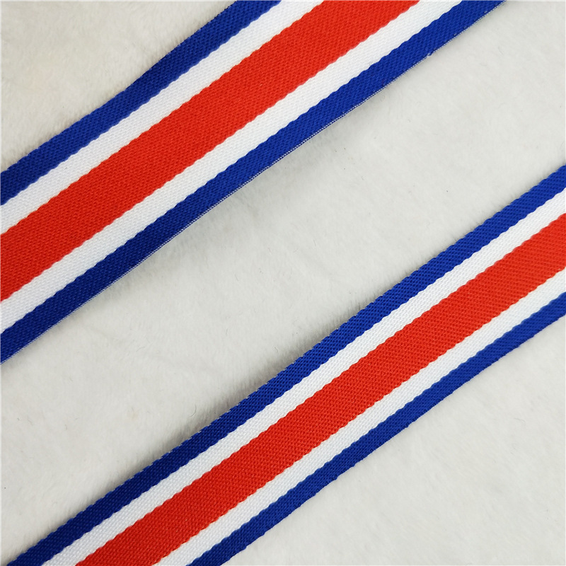100D banda de banda de poliéster densa tricolor banda de banda de banda de banda lateral ropa bolsa accesorios en stock al por mayor