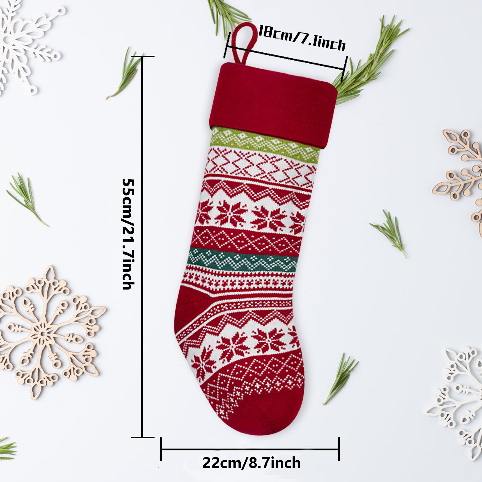 Transfronterizo nuevos calcetines de Navidad dulces de punto bolsa de lana bolsa de regalo escena diseño vacaciones Navidad calcetines decorativos