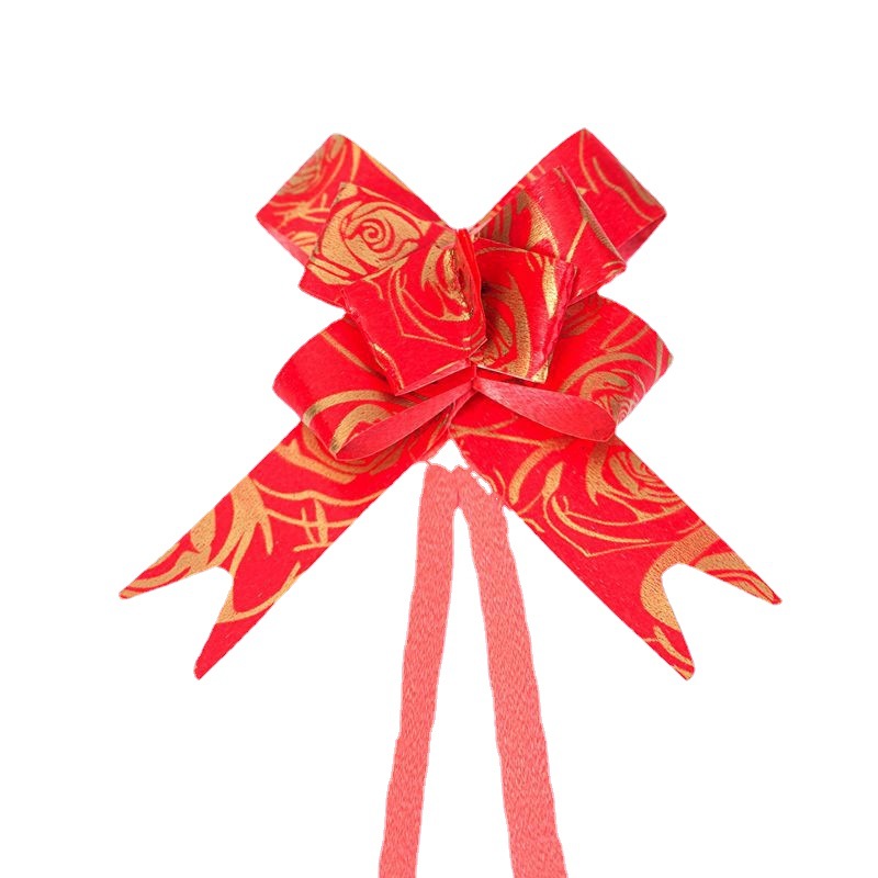 Comercio exterior transfronterizo 12 tamaño pequeño rosa en forma de corazón arco impreso flor tirada a mano