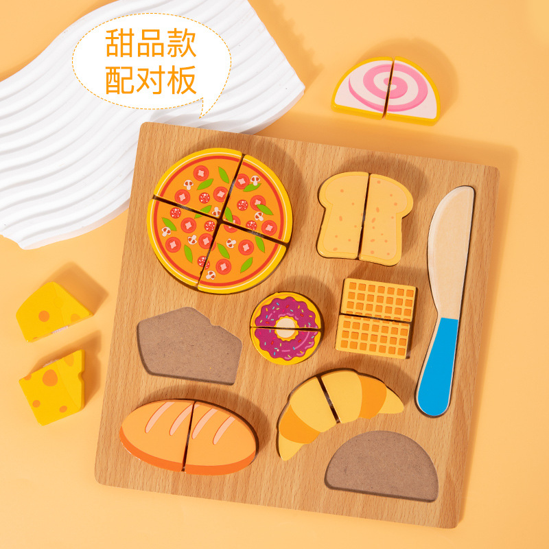 Nuevas frutas y verduras de madera para niños cortar Le Baby en casa cocina juego de puzzle de juguetes de educación temprana