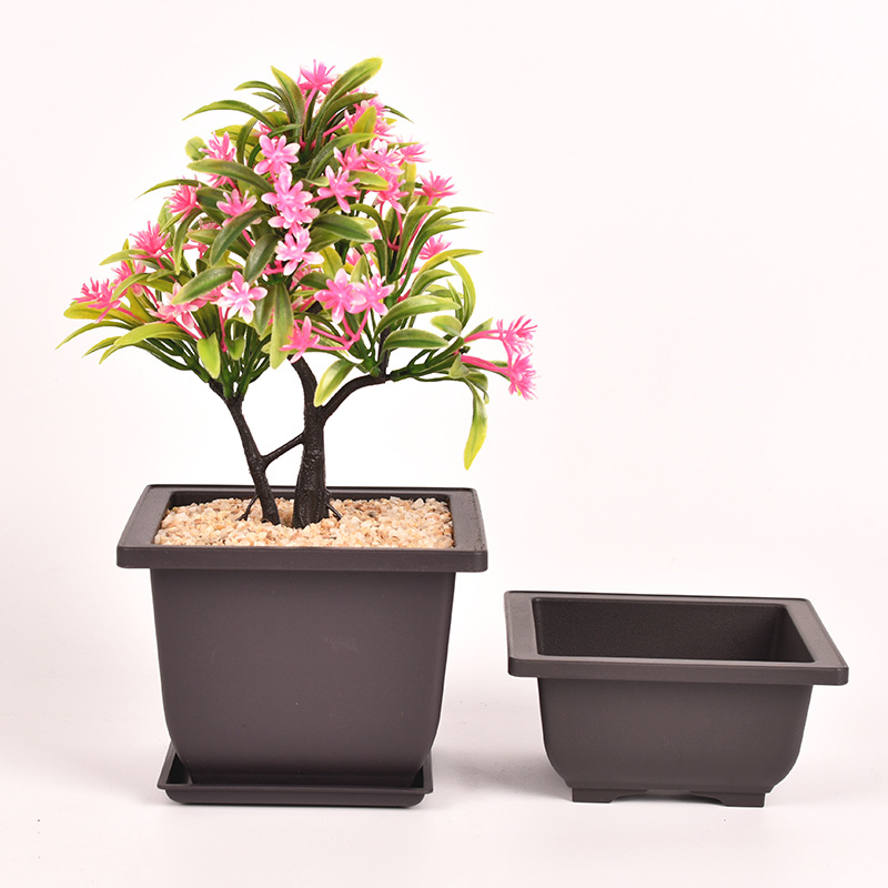 仿紫砂花盆 多肉花盆长方形塑料花盆 阳台 小盆栽小盆景种植盆