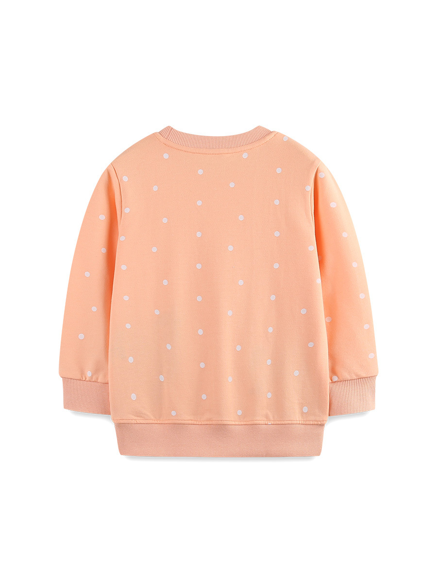 Otoño nuevo estilo europeo y americano camiseta de cuello redondo bordado camiseta de niñas de algodón de punto camiseta de mangas largas para niños image 3