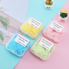 Portable hand soap paper for primary school students, disposable travel mini petal soap tablet box