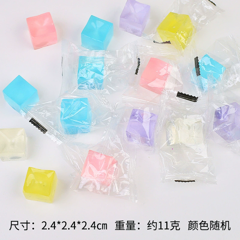 Игрушка-снэп ice cube — детский слайм-антистресс squishy, мягкий, случайный цвет