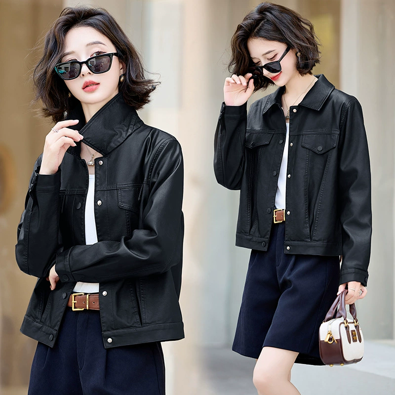 Осенняя модная куртка из PU для подростков, бренд , цвета Stuck/Black/Red, размеры M-2XL