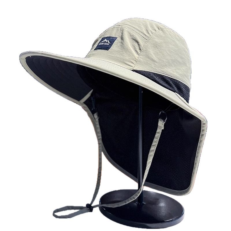 Sudeste asiático transfronterizo europeo y americano sombrero de pescador adulto logotipo bordado sombrero solar hombre y mujer sombrero de color sólido fábrica de sombreros