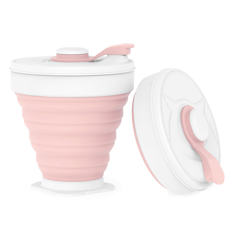 Taza de agua plegable de silicona al aire libre viaje enjuague bucal taza retráctil viaje mini taza de agua portátil comprimido taza suave