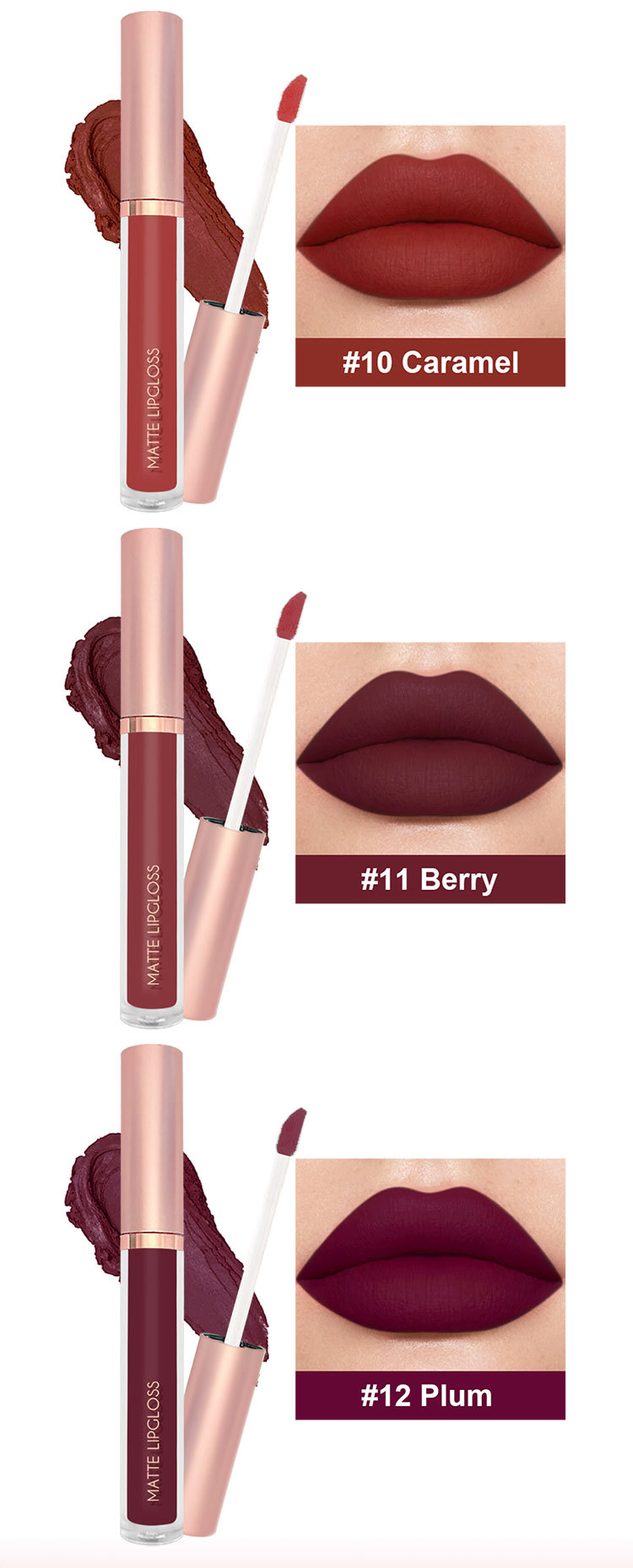 3支装哑光唇彩唇釉套装