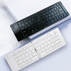 适用无线两折叠蓝牙键盘适用ipad平板手机笔记本出差便携折叠键盘
