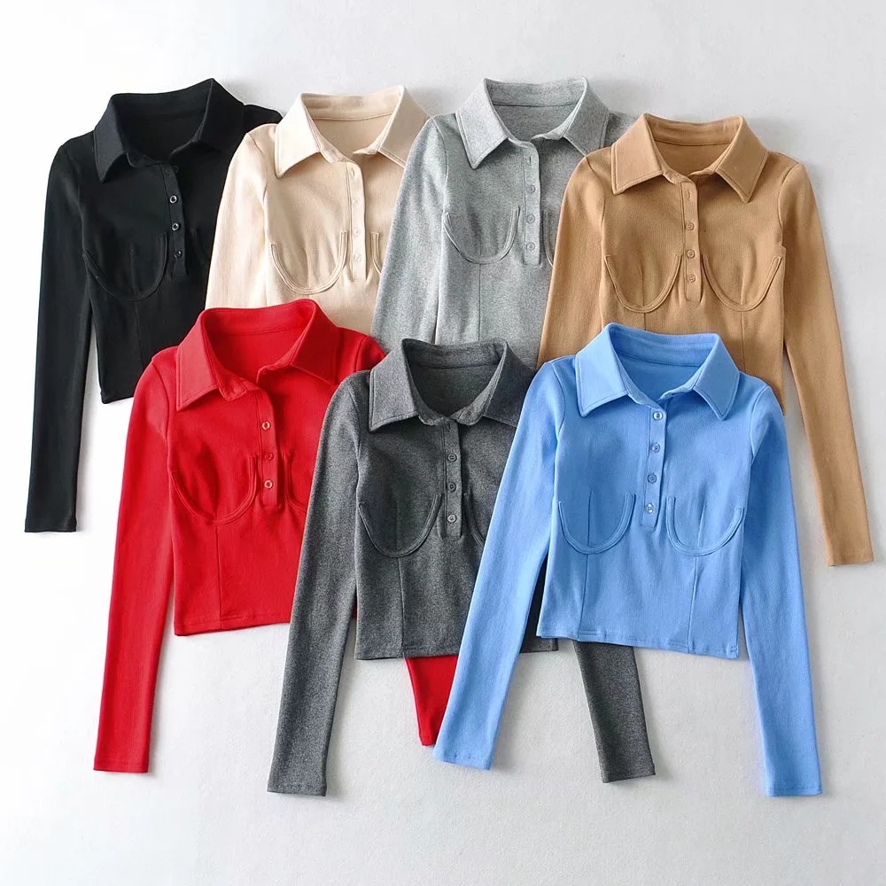 small lapel long-sleeved shirt NSHS29346