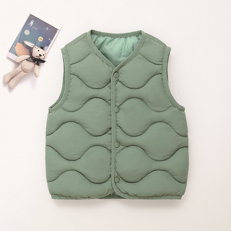 Comercio exterior transfronterizo 851 chaleco de algodón para niños ropa de algodón para niños otoño y invierno nuevo chaleco de algodón ondulado image 4