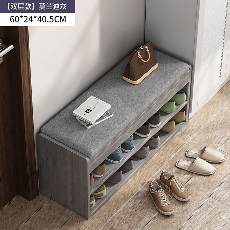 Taburete de cambio de zapatos en la puerta, estante para zapatos para el hogar, pequeño y estrecho, artefacto de ahorro de espacio, almacenamiento, uso de zapatos, taburete para sentarse a prueba de polvo