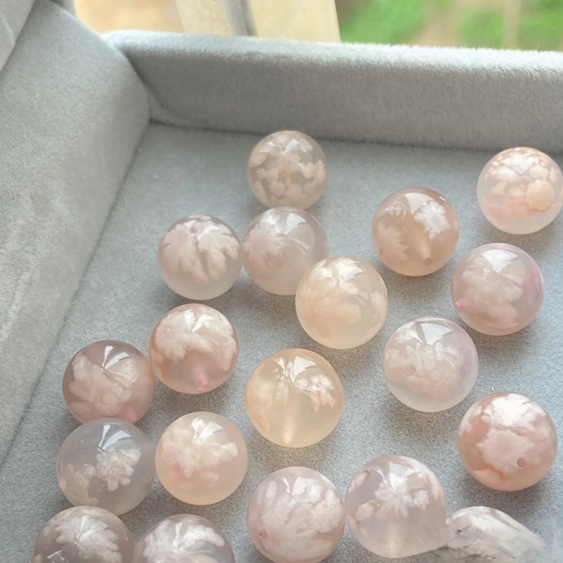育成奏メーカー直販天然桜瑪瑙散珠半製品diyブレスレットビーズアクセサリー部品卸売り|undefined