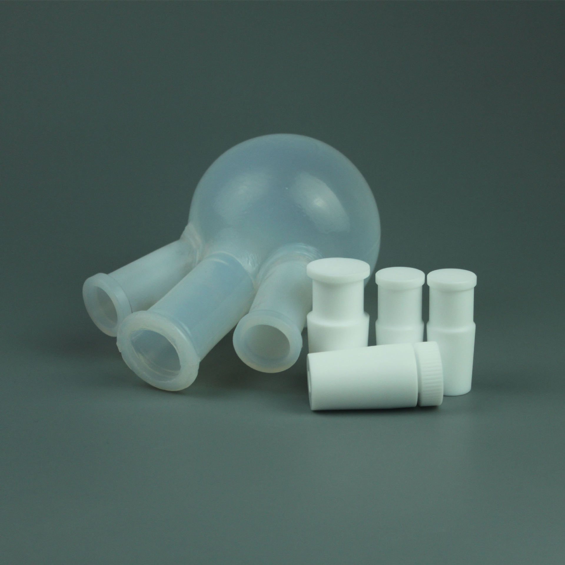 聚四氟乙烯烧瓶塞24#出售四氟塞搭配搅拌桨温度计特氟龙塞